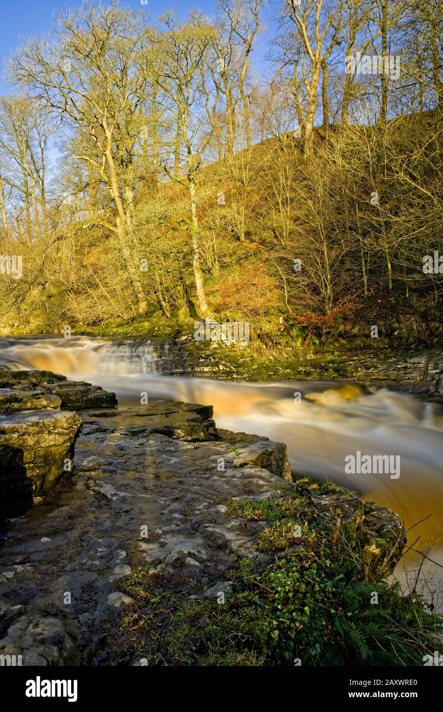 Stainforth Force Cascata North York Moors, Yorkshire Foto Stock