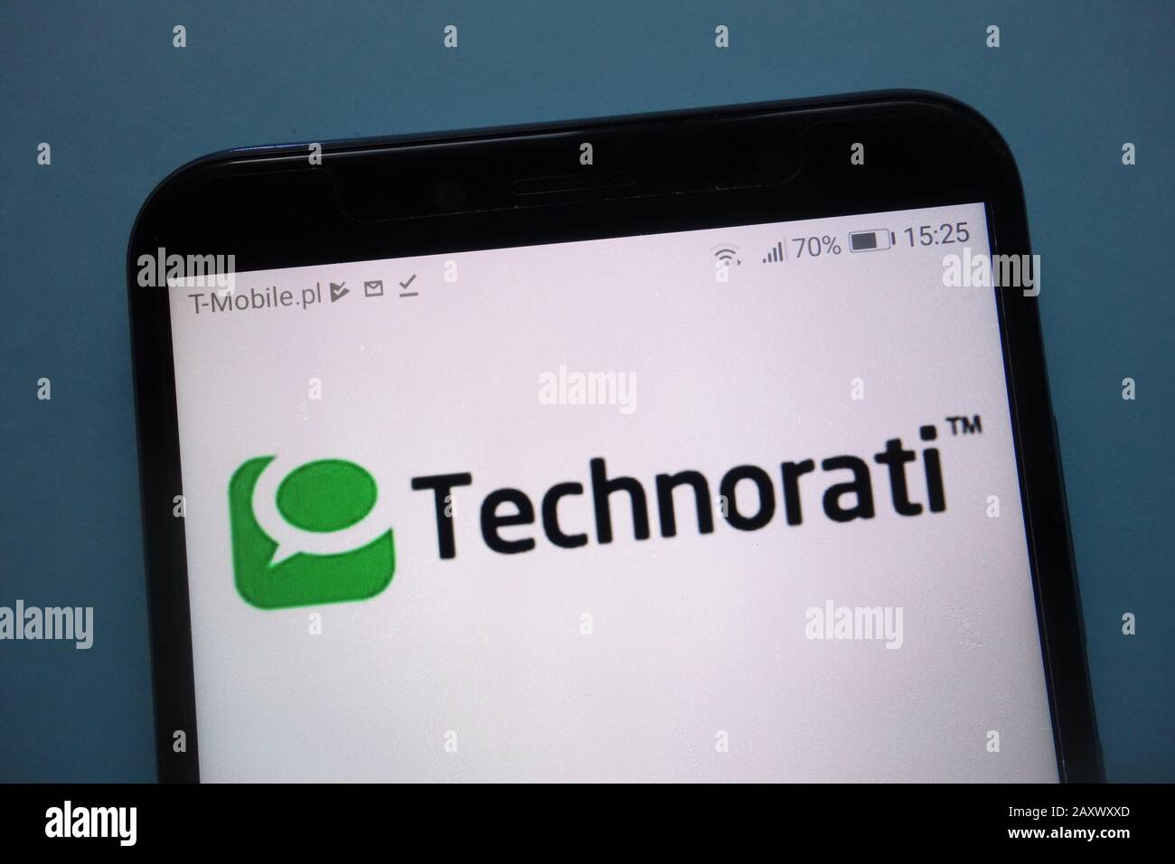 Logo Technorati visualizzato sullo smartphone Foto Stock