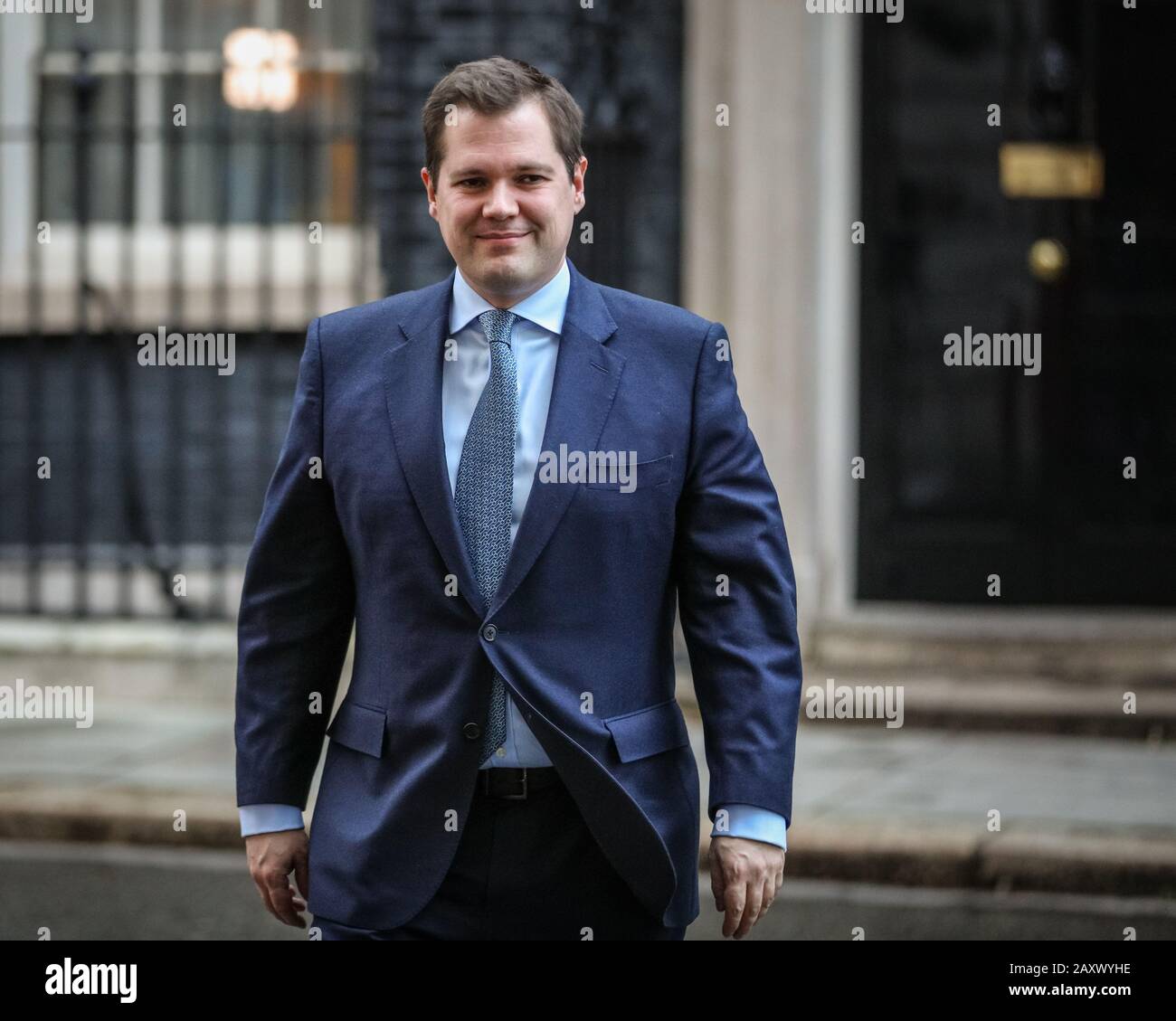 Downing Street, Londra, 13th Feb 2020. Robert Jenrick Segretario di Stato Per L'Edilizia Abitativa, le Comunità e il governo locale sembra rimanere nella sua posizione. Credito: Imageplotter/Alamy Live News Foto Stock