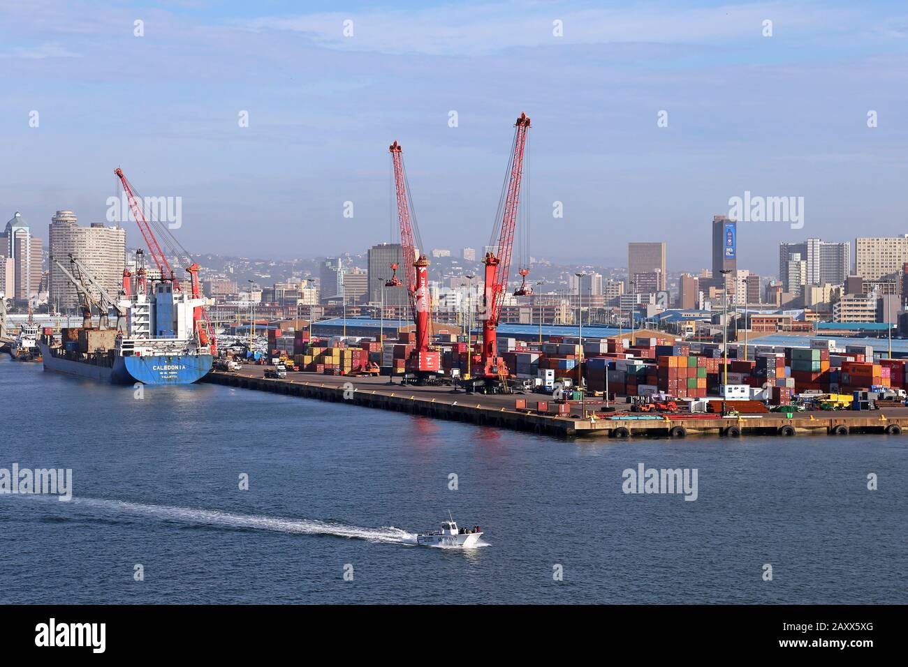 Container Docks, Durban, Kwazulu-Natal Province, Sudafrica, Africa Foto Stock