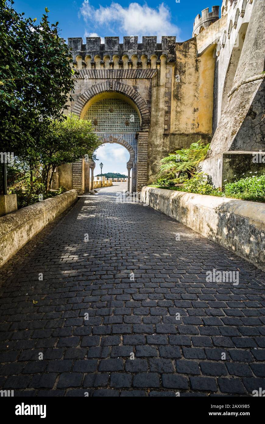 Portogallo. Palazzo pena nel comune di Sintra, sulla Riviera Portoghese. Foto Stock