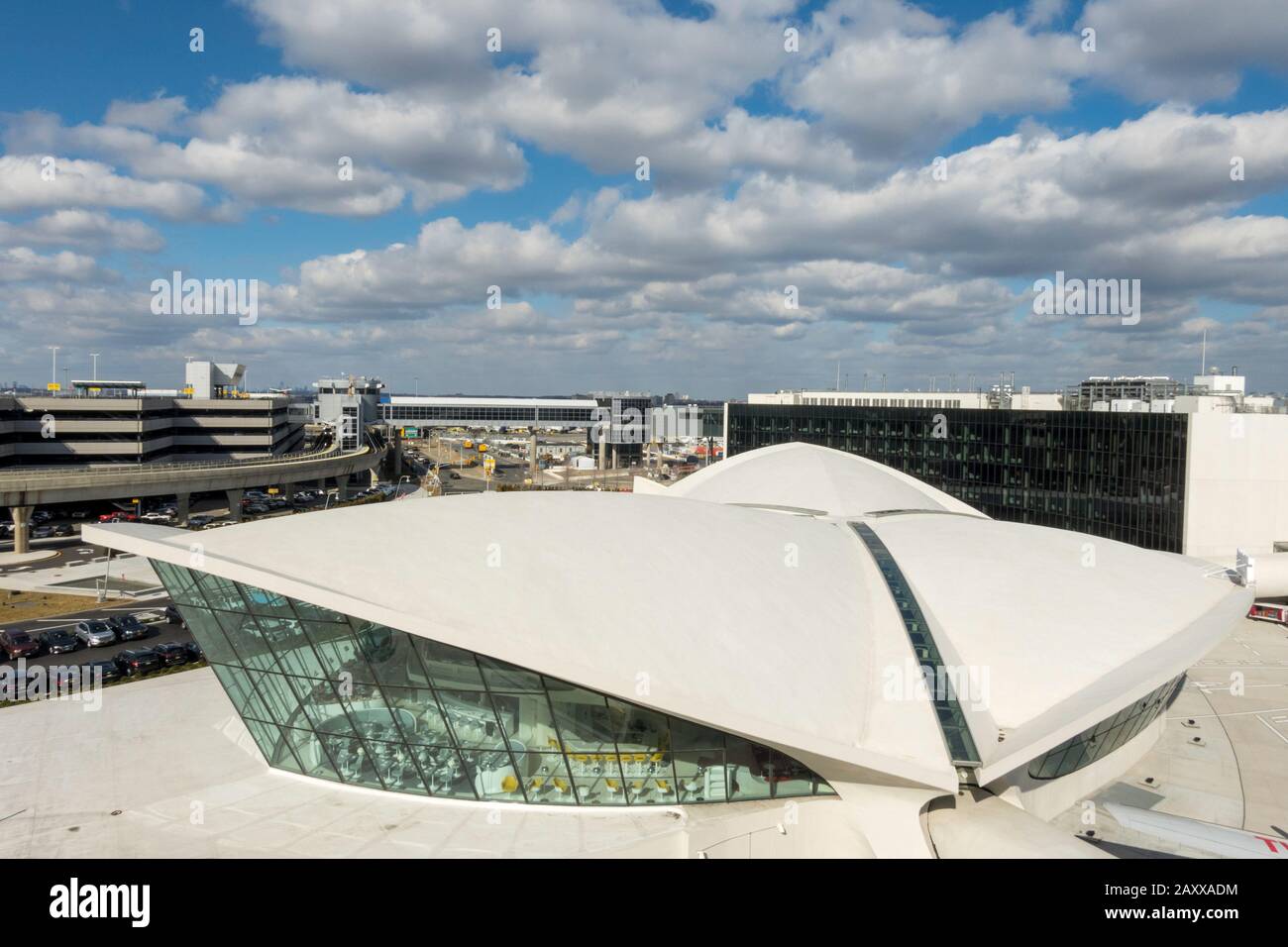 TWA Hotel all'Aeroporto John F. Kennedy di New York, Stati Uniti Foto Stock