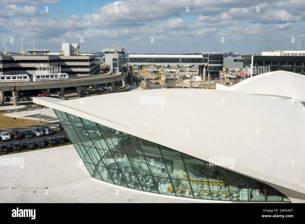 TWA Hotel all'Aeroporto John F. Kennedy di New York, Stati Uniti Foto Stock