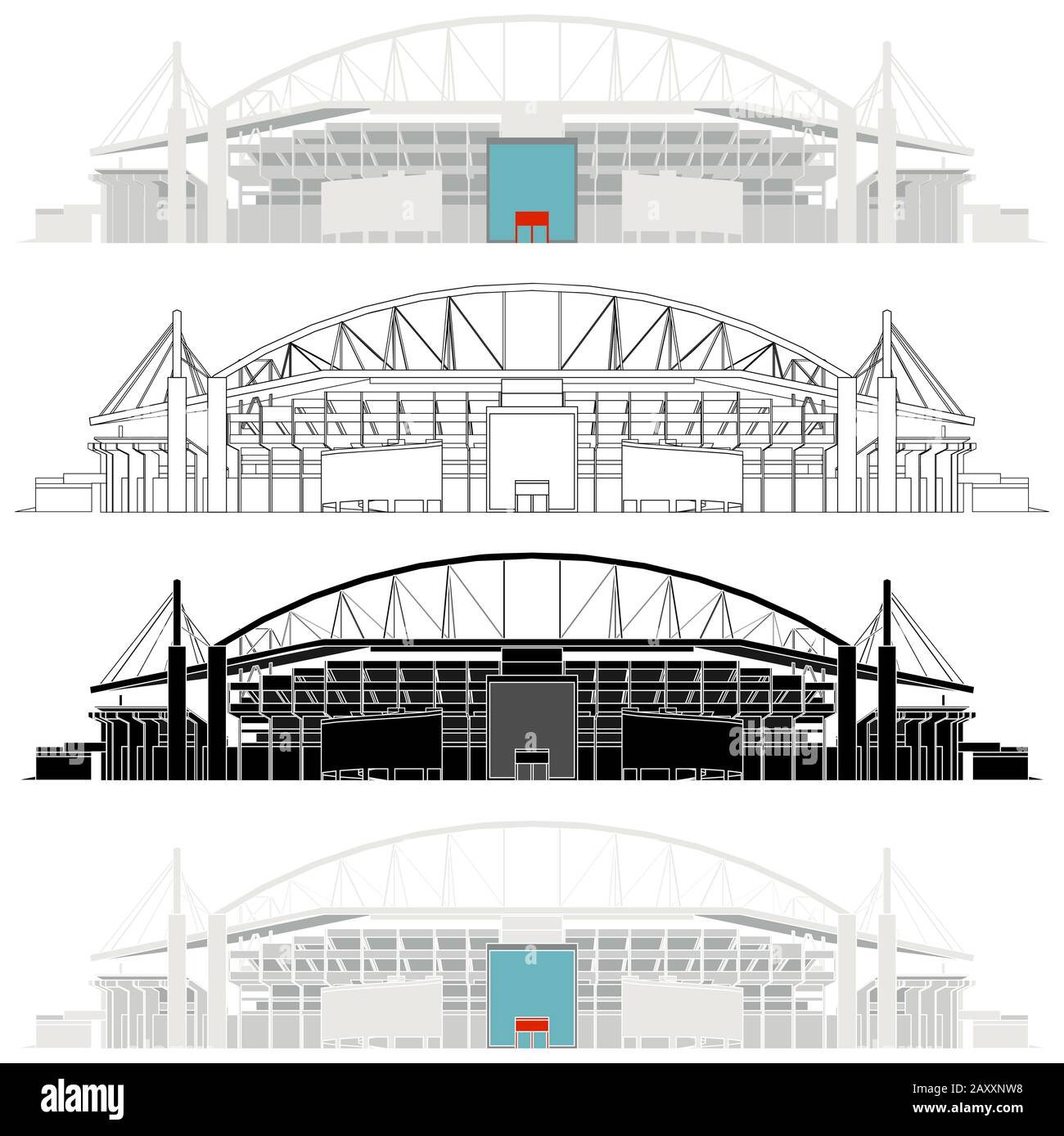 Stadio Olimpico di Rio de Janeiro Illustrazione Vettoriale
