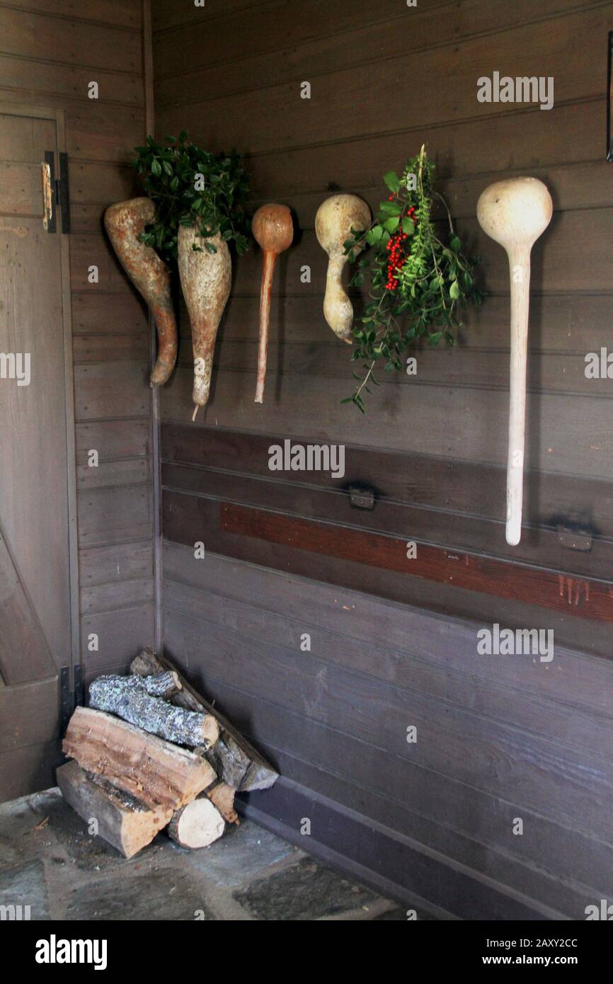 Decorazioni in stile coloniale al Red Hill Patrick Henry National Memorial, Virginia, USA Foto Stock