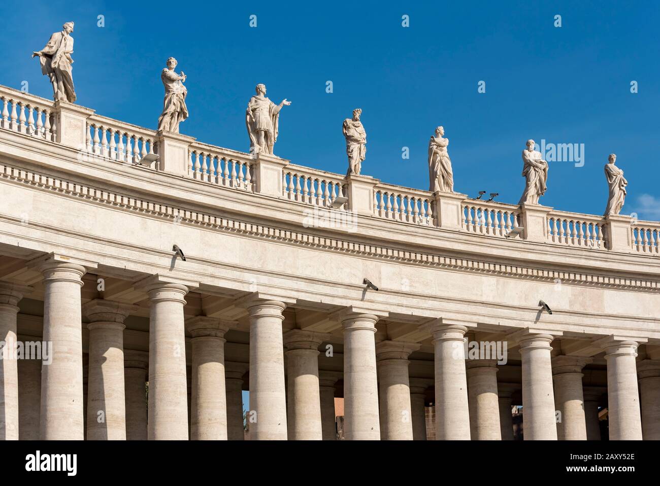 Bernini Colonnata, Piazza San Pietro, Vaticano, Roma, Italia Foto Stock