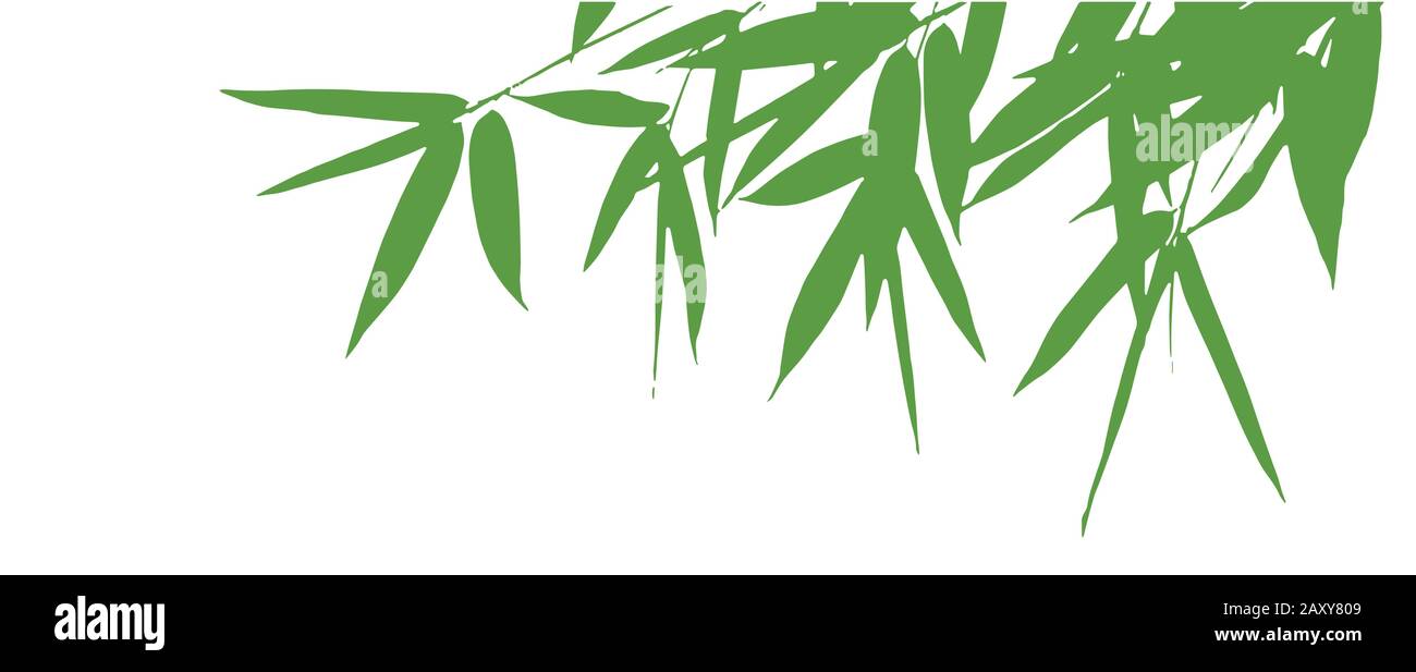 illustrazione della silhouette di bambù Illustrazione Vettoriale