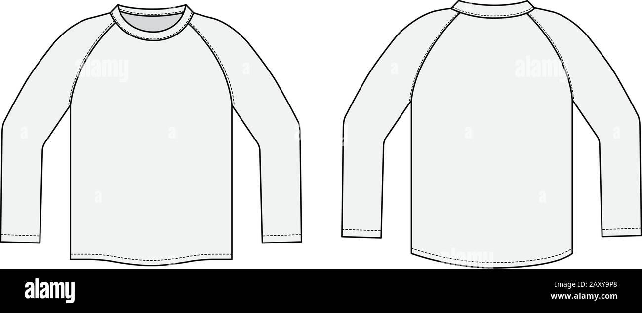 illustrazione di una maglietta a maniche lunghe Illustrazione Vettoriale
