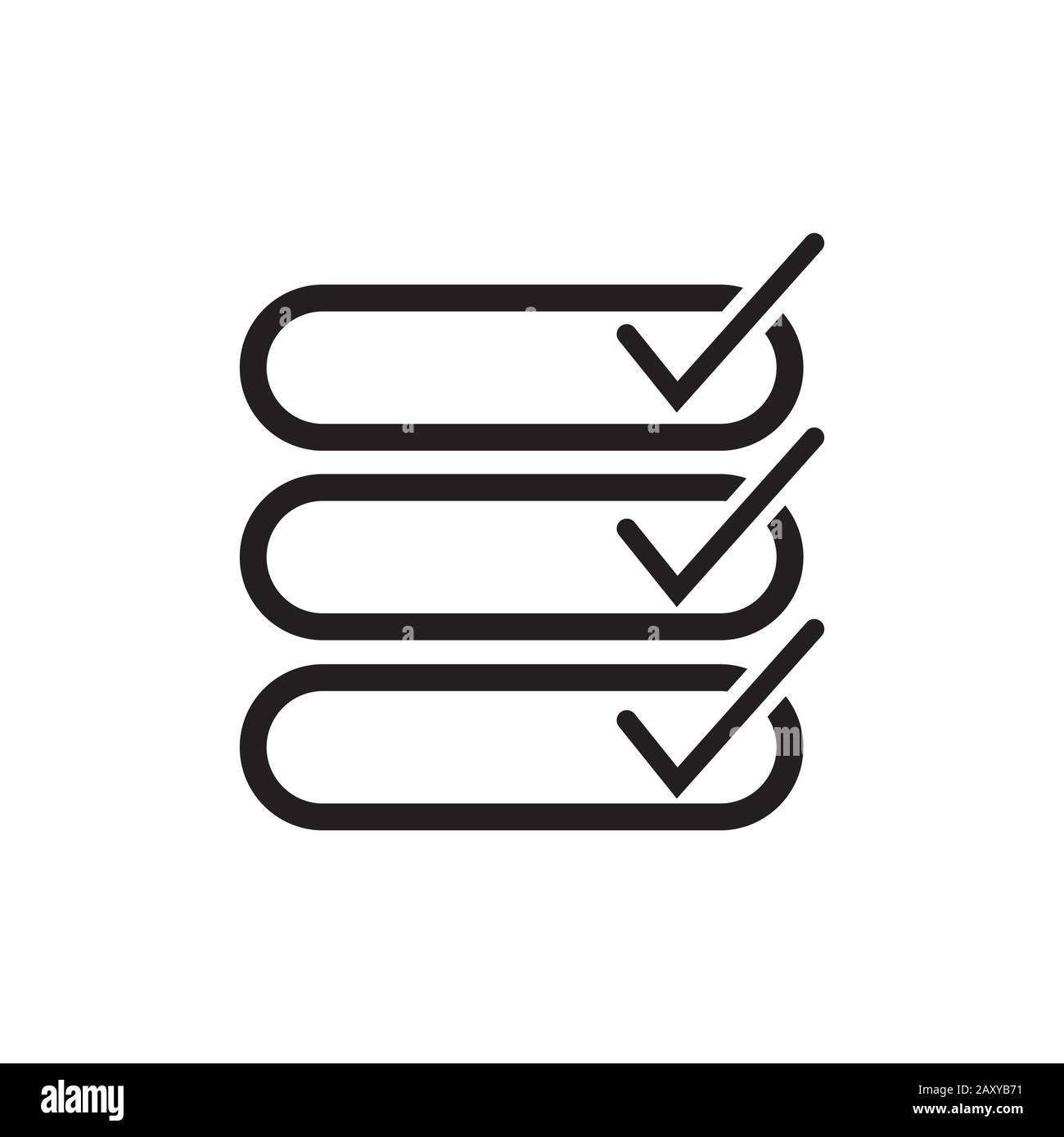 illustrazione dell'icona del vettore dell'elenco di controllo Illustrazione Vettoriale