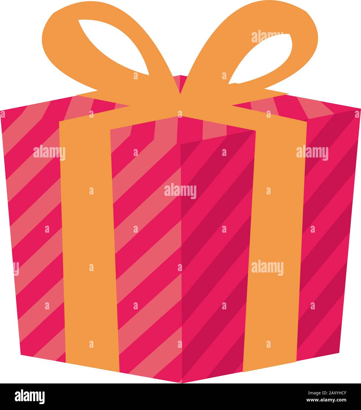 Confezione regalo (confezione presente) immagine vettoriale piatta Illustrazione Vettoriale