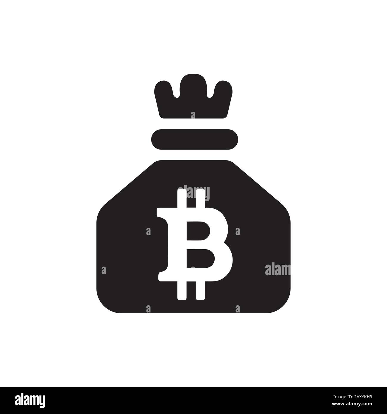 immagine dell'icona del vettore bitcoin Illustrazione Vettoriale