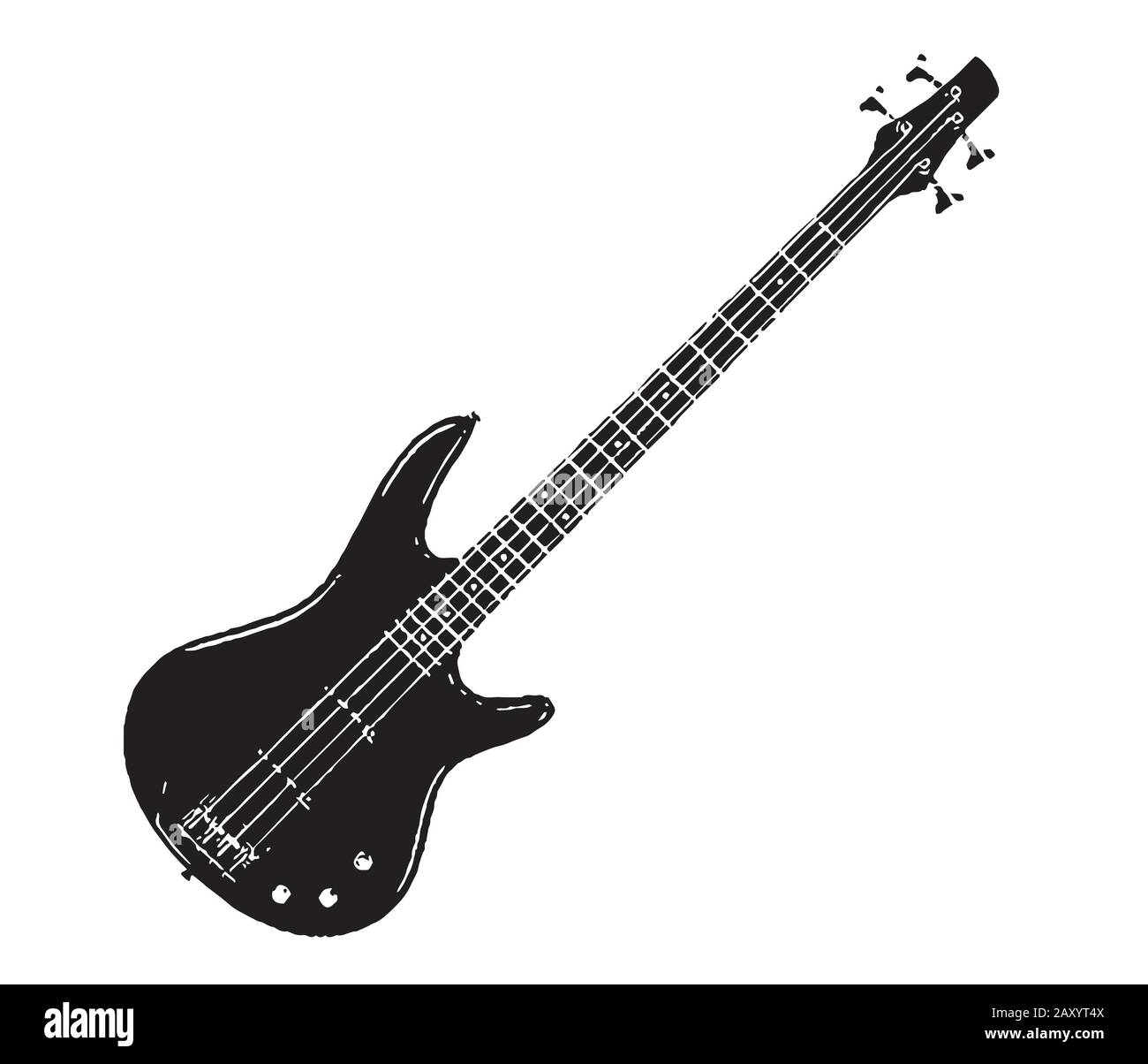 illustrazione del vettore dei bassi elettrici Illustrazione Vettoriale