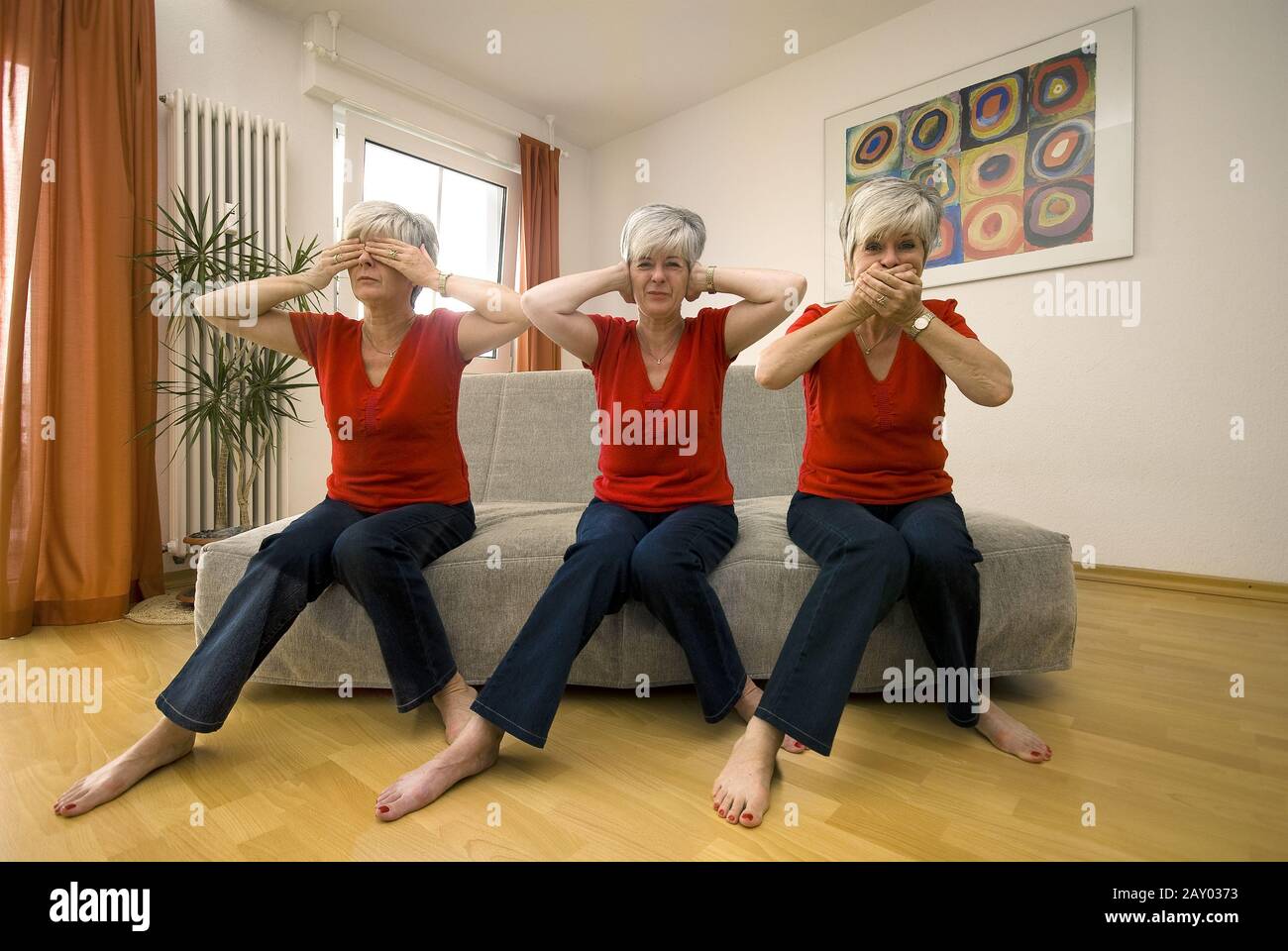 3 donne sante Foto Stock