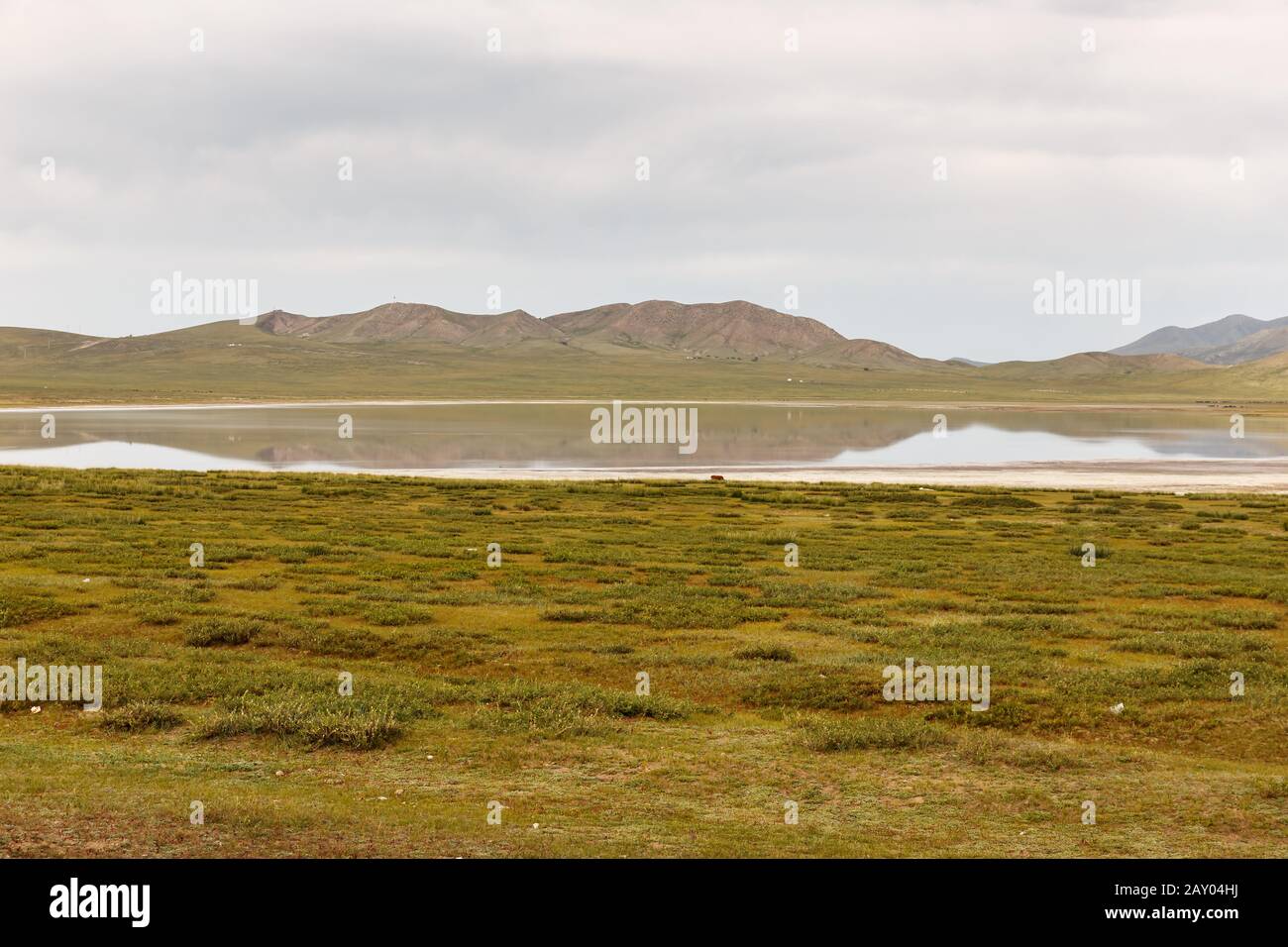 Il lago di Terkhiin Tsagaan, noto anche come Lago Bianco, è un lago situato nei monti Khangai, in Mongolia Foto Stock