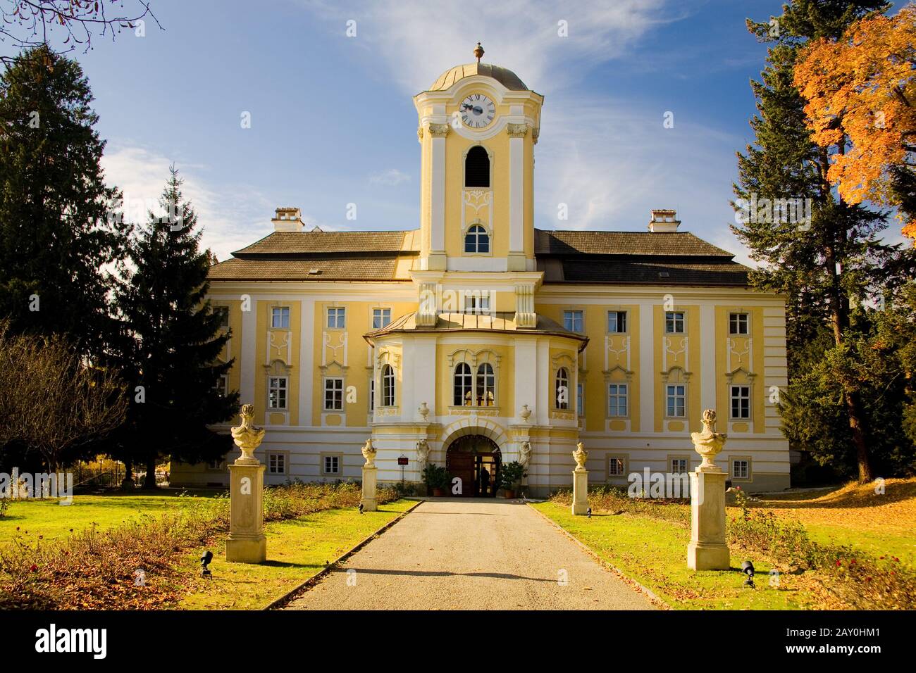 Castello Barocco Rosenau, Waldviertel, Austria Bassa, Austria - Palazzo Rosenau, Regione Waldviertel, Austria Bassa, Austria Foto Stock