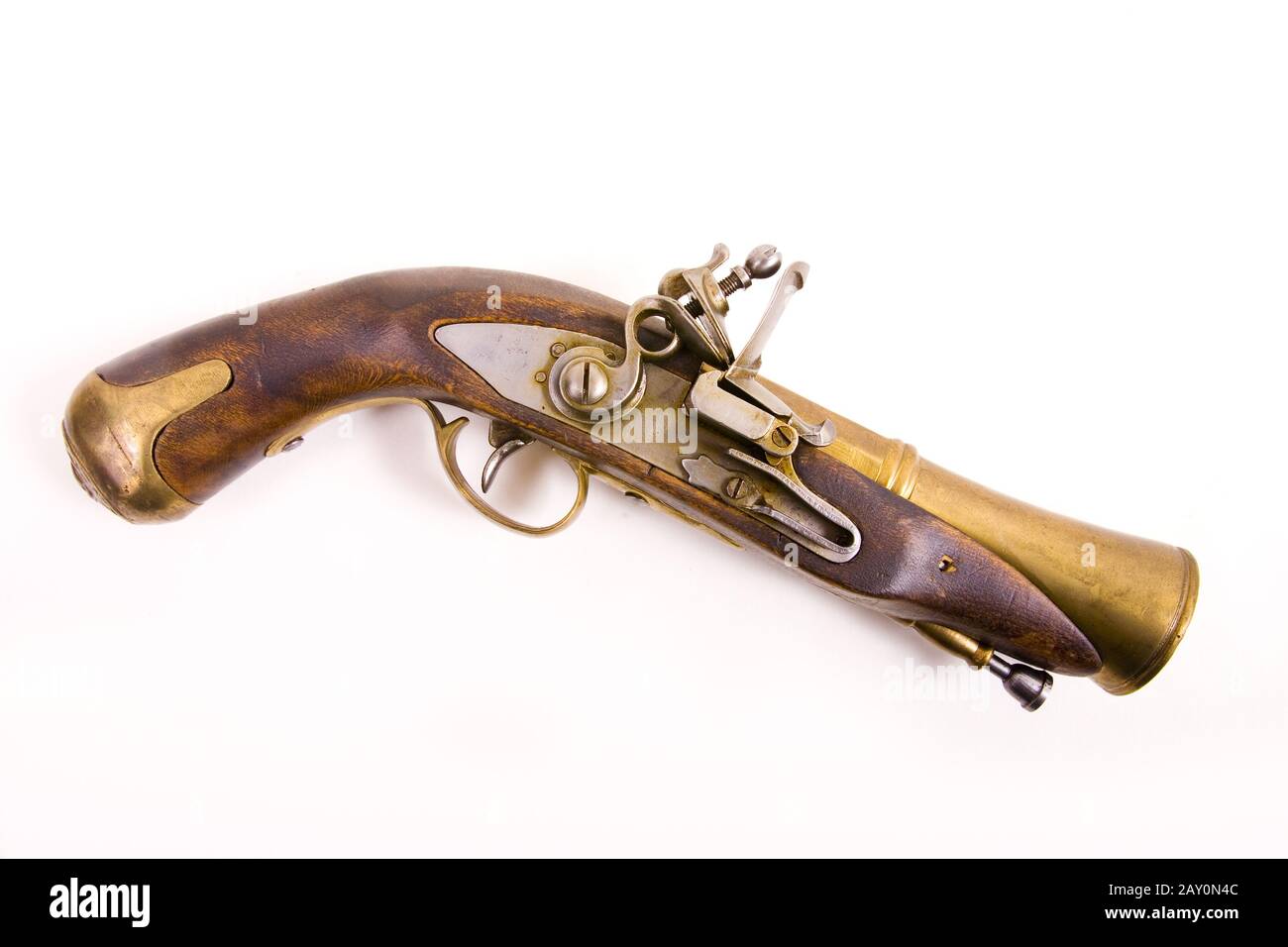 Tromplan pistola flintlock 1900 secolo - arma Tromplan 1900 ceury Foto Stock