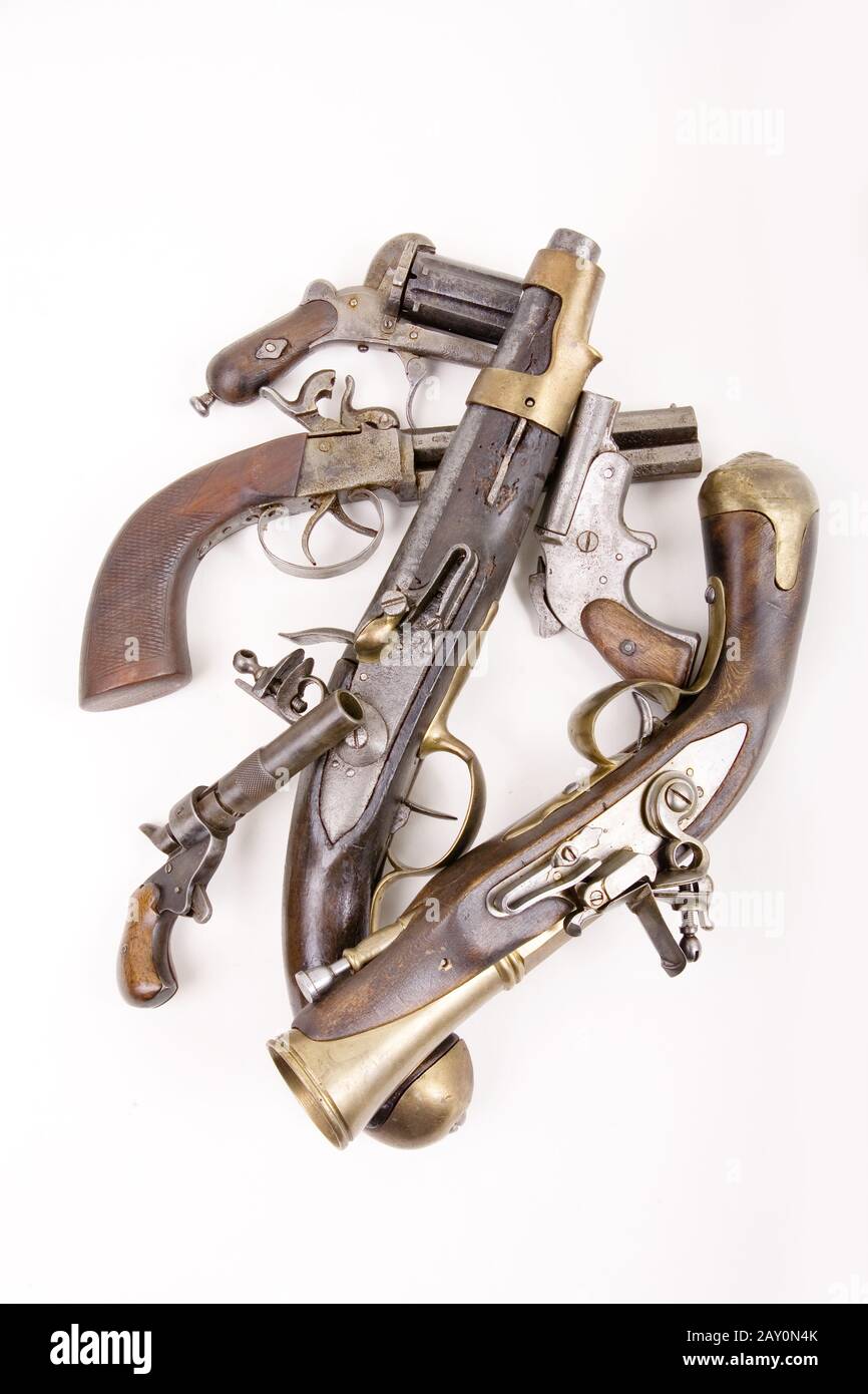 Collezione di armi 1900 secolo - Weaponcollection 1900 ceury Foto Stock