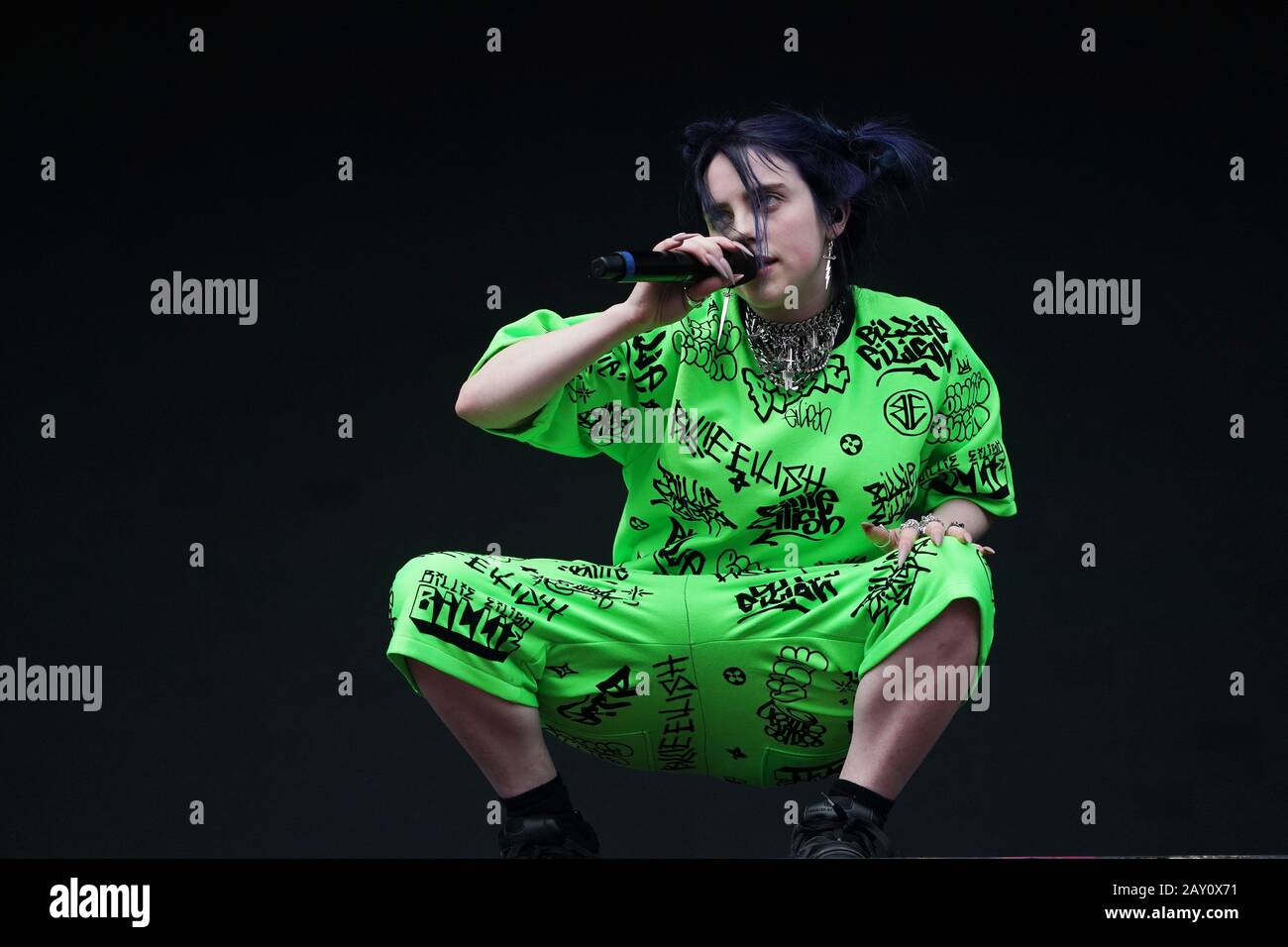 Immagine del 25/05/19 che mostra Billie Eilish, che ha rilasciato il suo somer James Bond tema canzone No Time To Die. Foto Stock