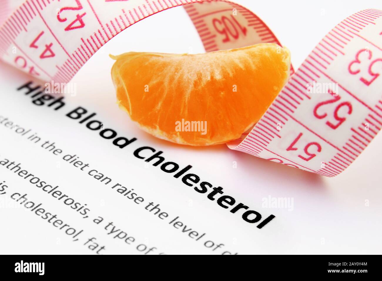 Livelli alti di colesterolo nel sangue Foto Stock