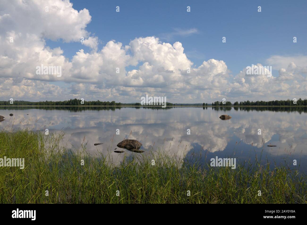 Bella giornata nella regione di Karelia Foto Stock