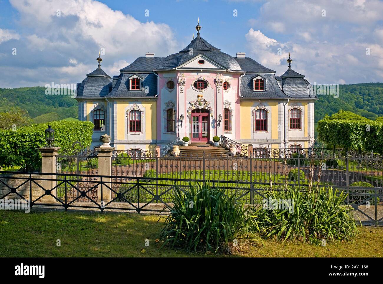 Rococo castello dei castelli Dornburger Foto Stock