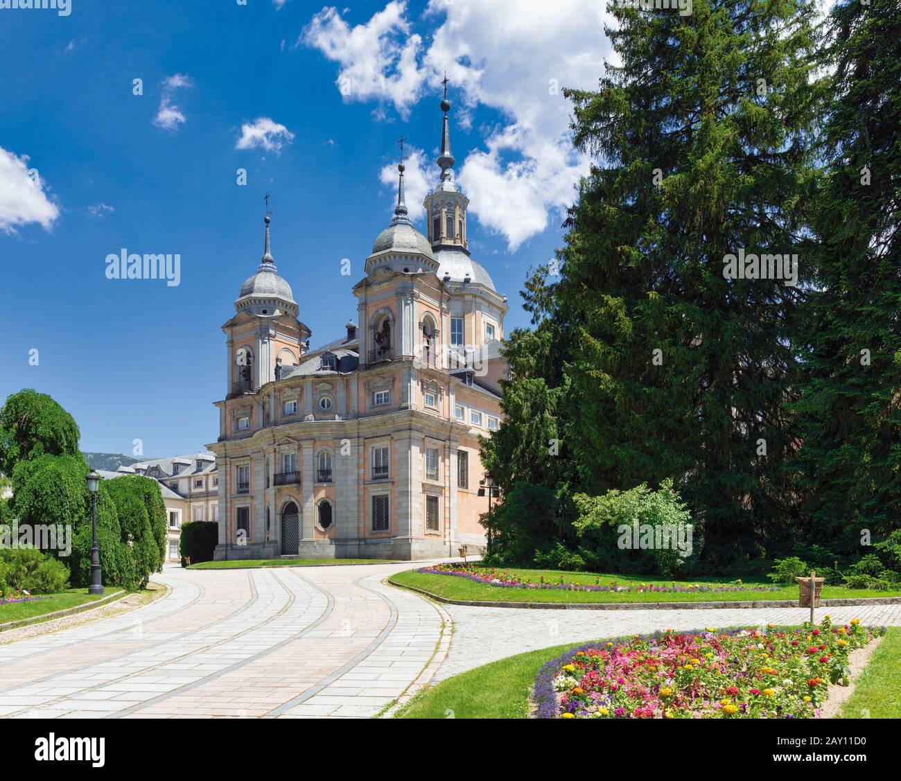 La Cappella Reale Di Real Sitio De San Ildefonso, Provincia Di Segovia, Spagna. La città è anche conosciuta come San Ildefonso, la Granja de San Ildefonso o la G. Foto Stock