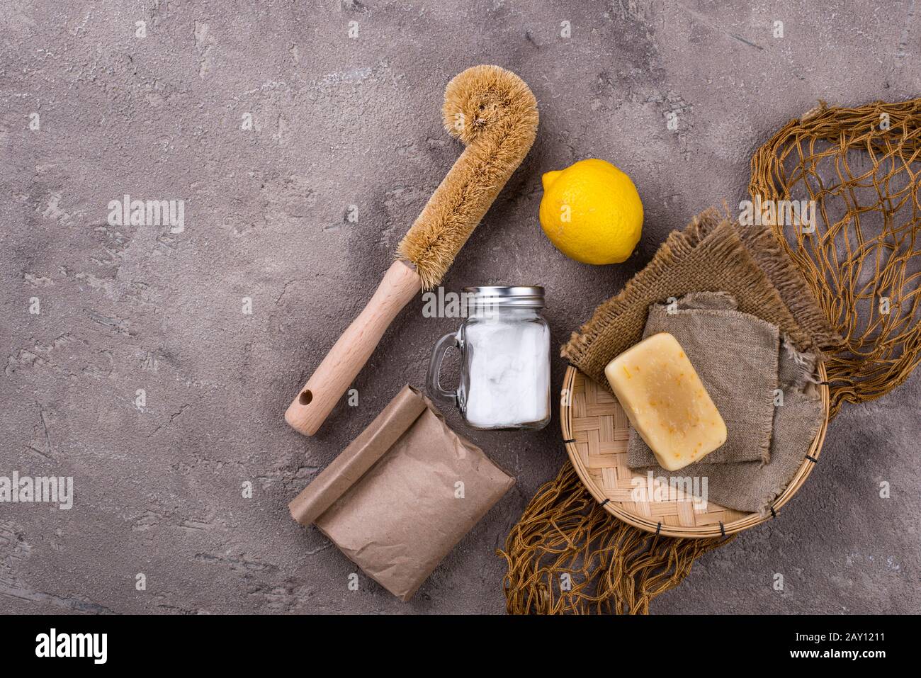 Zero rifiuti naturali accessori per la pulizia Foto Stock