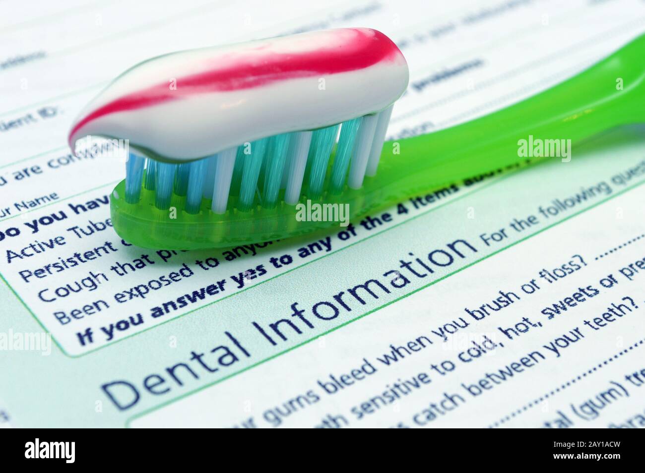 Le informazioni dentali Foto Stock