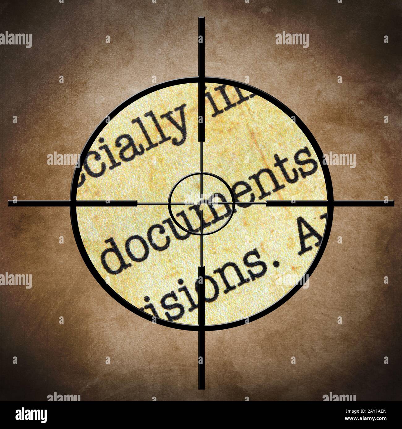 Destinazione del documento Foto Stock