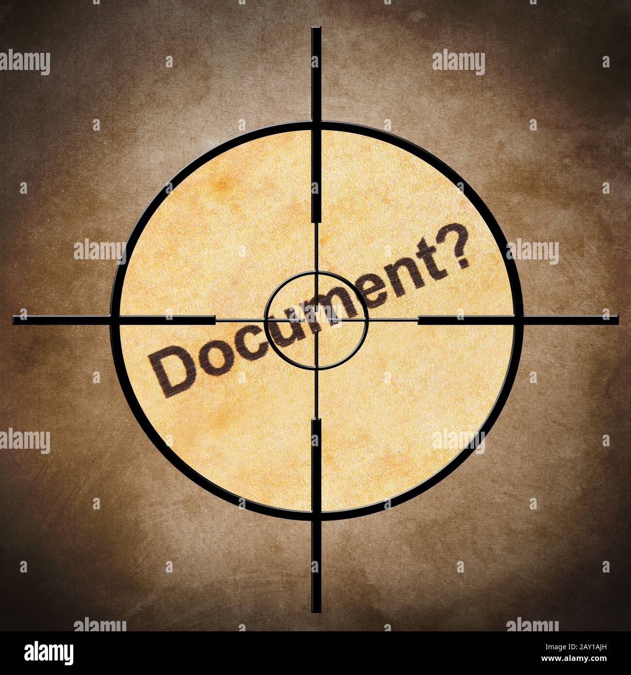 Destinazione del documento Foto Stock