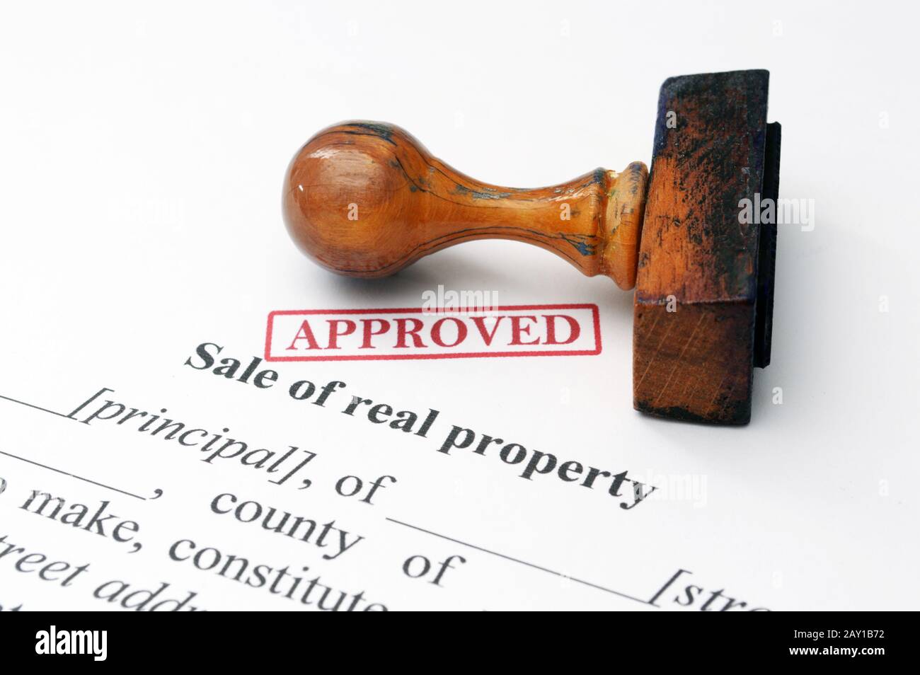 Vendita di concetto immobiliare Foto Stock