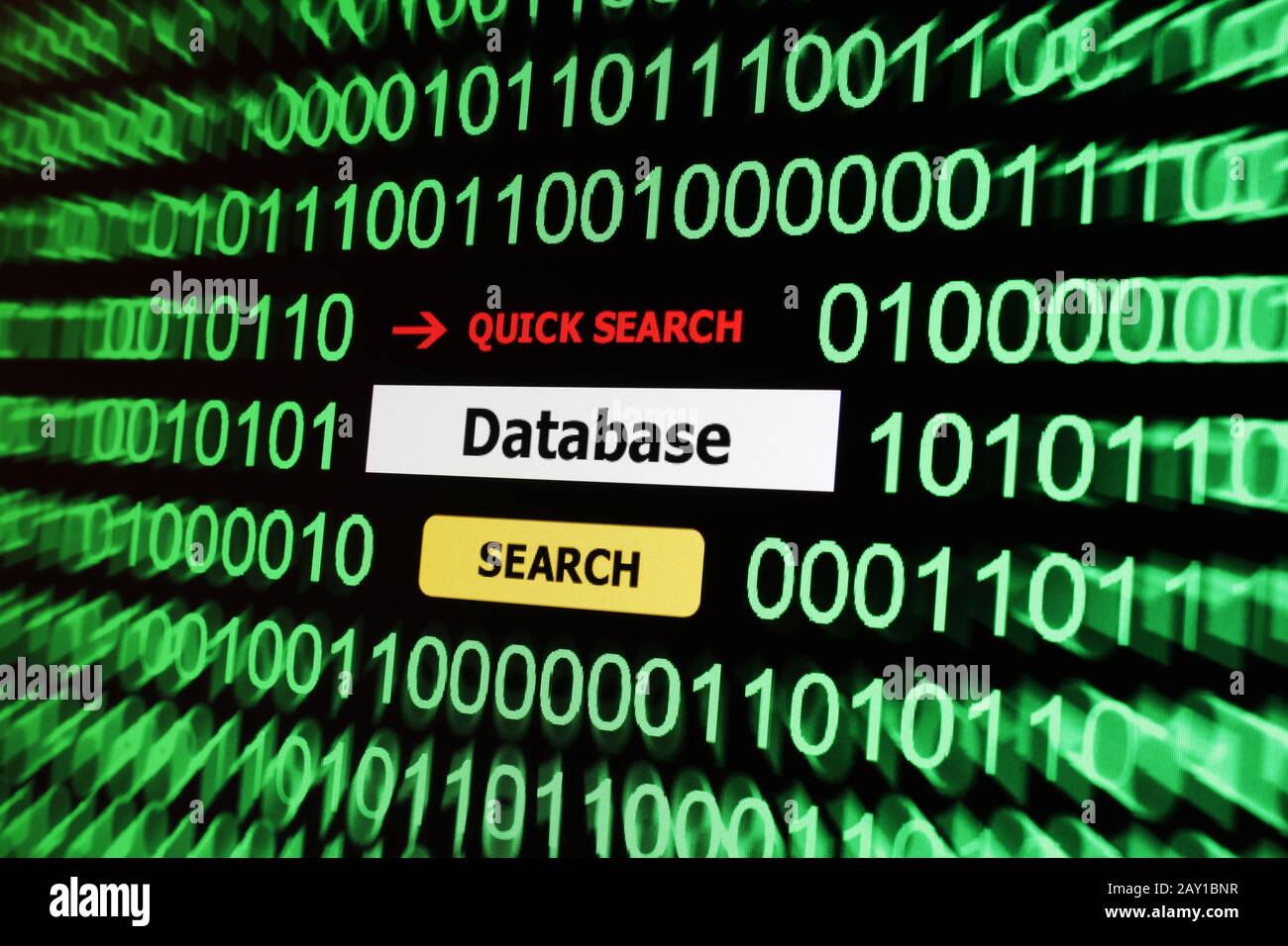 Ricerca nel database Foto Stock