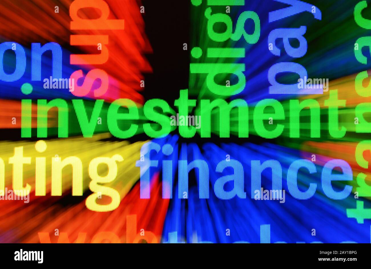 Web di investimento e finanza Foto Stock