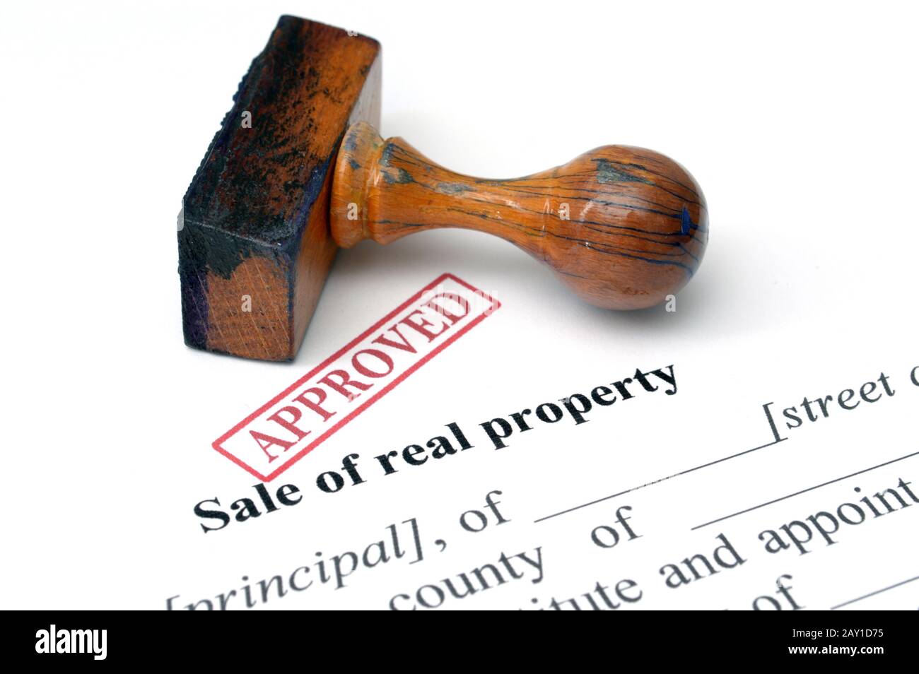 Vendita di beni immobili Foto Stock