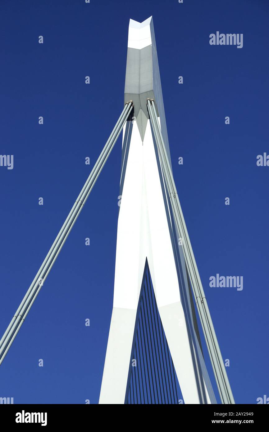 Erasmusbridge sul Nieuwe Maas a Rotterdam, N. Foto Stock