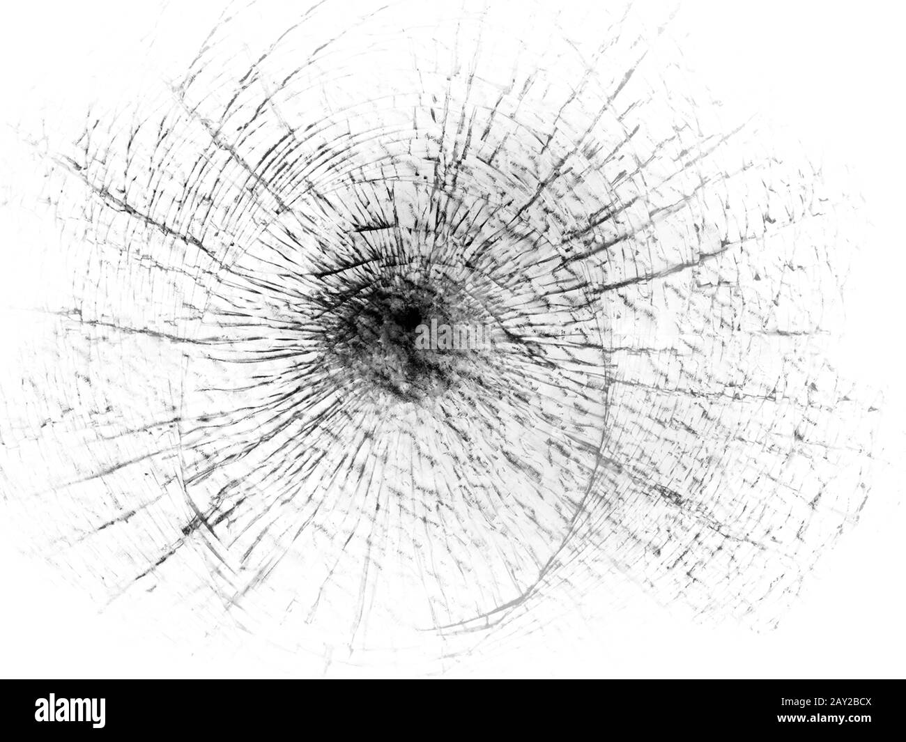Il vetro rotto su sfondo bianco , sfondo texture oggetto e design Foto Stock