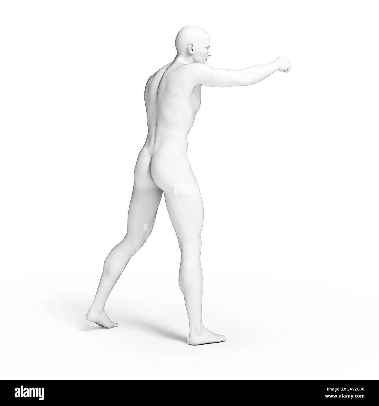 3d reso illustrazione - bianco fighter Foto Stock