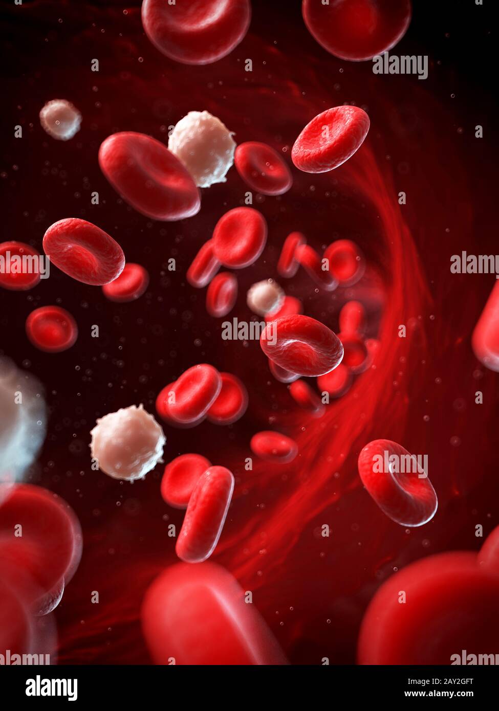 3d reso illustrazione del sangue umano Foto Stock