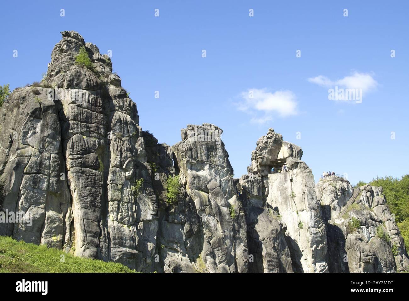 L'Externsteine, un mistico monumento-natura in Th Foto Stock