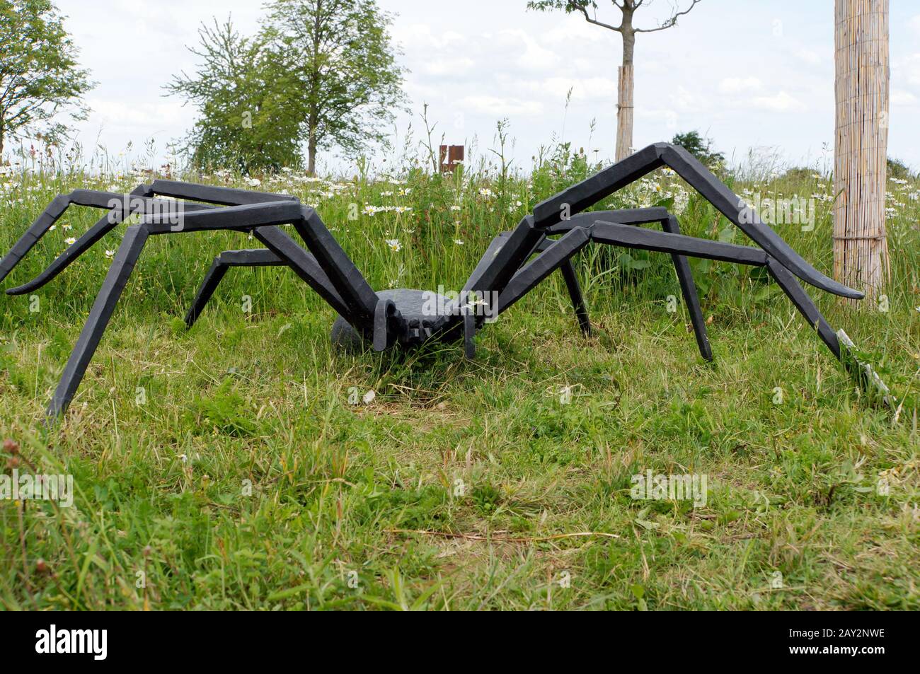 Ragno gigante come arte del giardino Foto Stock