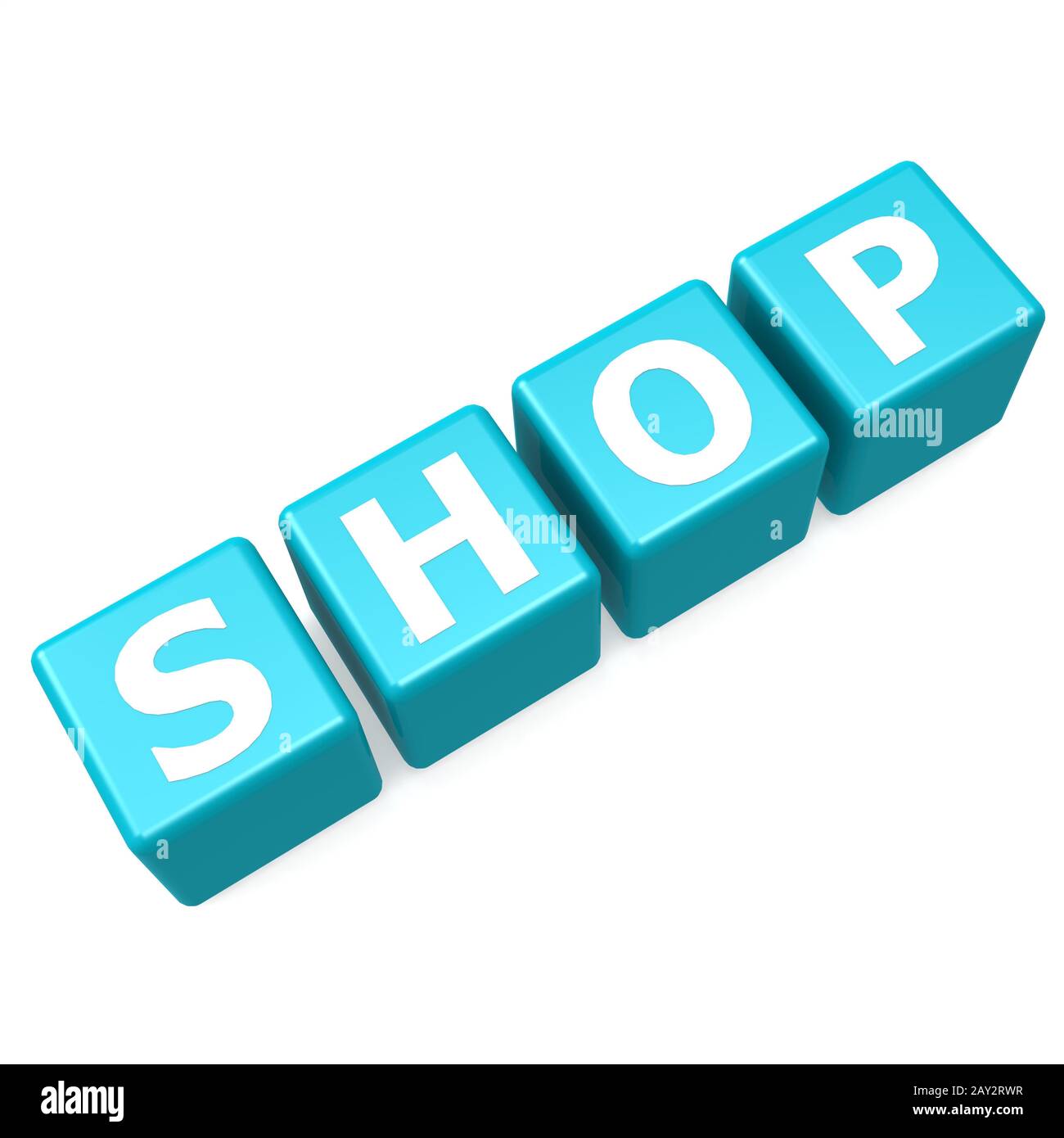 Shop puzzle blu Foto Stock