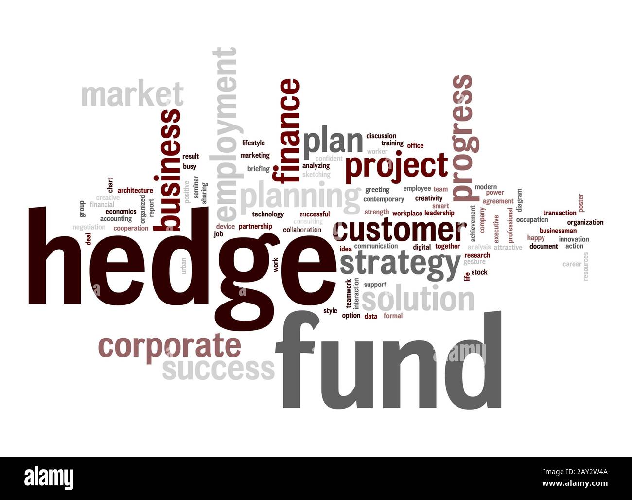 Hedge fund word cloud Foto Stock