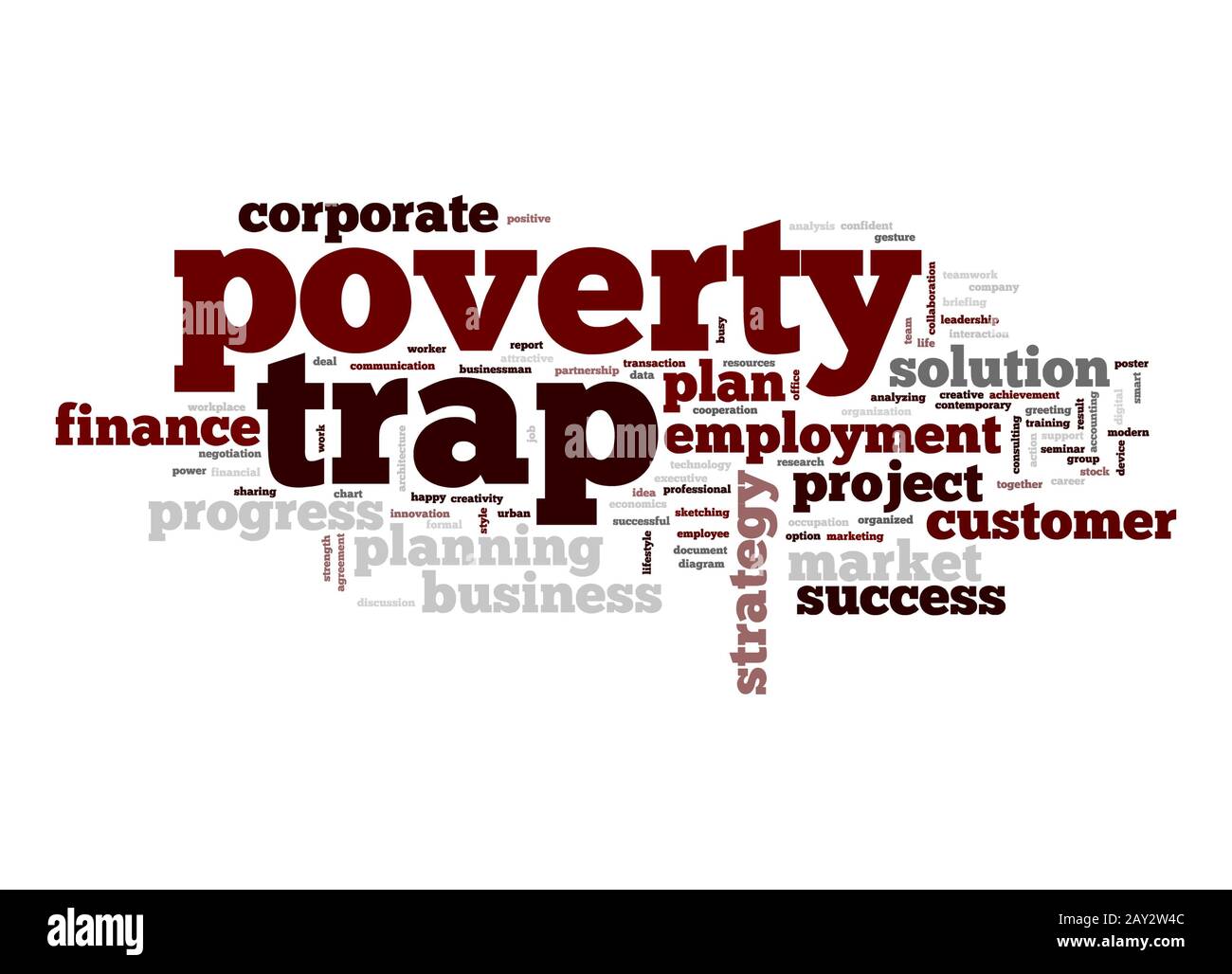 Trappola della povertà word cloud Foto Stock