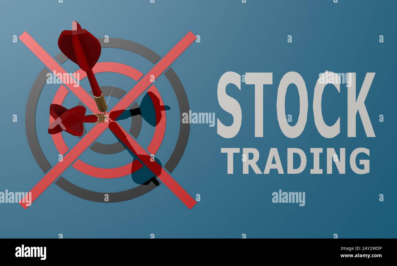 Dart blu scheda di negoziazioni di borsa Foto Stock