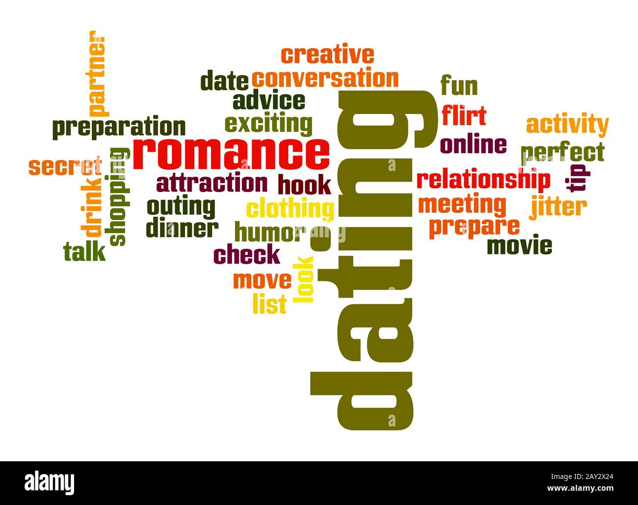 Dating word cloud Foto Stock