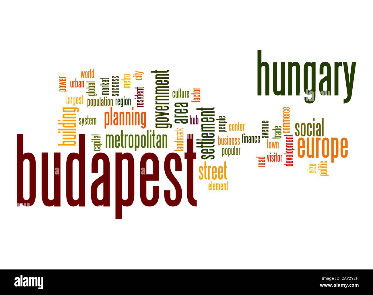 Parola di Budapest il cloud Foto Stock
