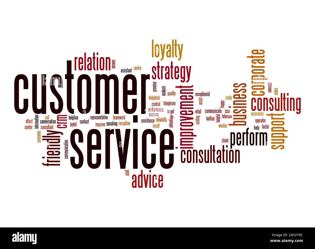 Customer service cloud di parola Foto Stock