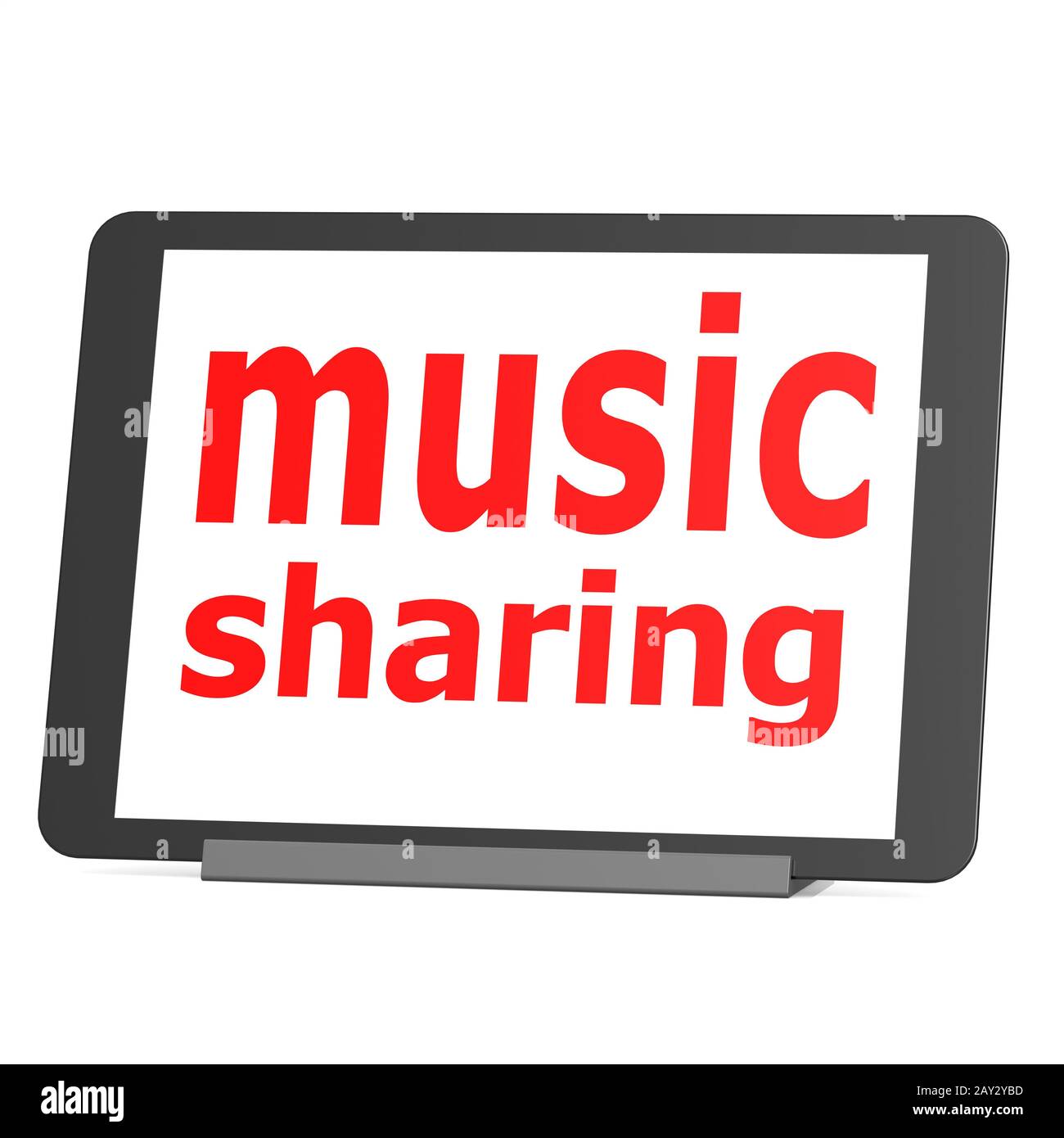 Tablet Condivisione musica Foto Stock