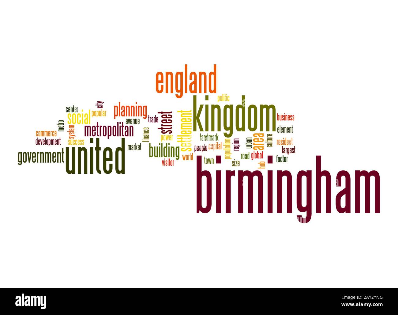 Parola di Birmingham il cloud Foto Stock