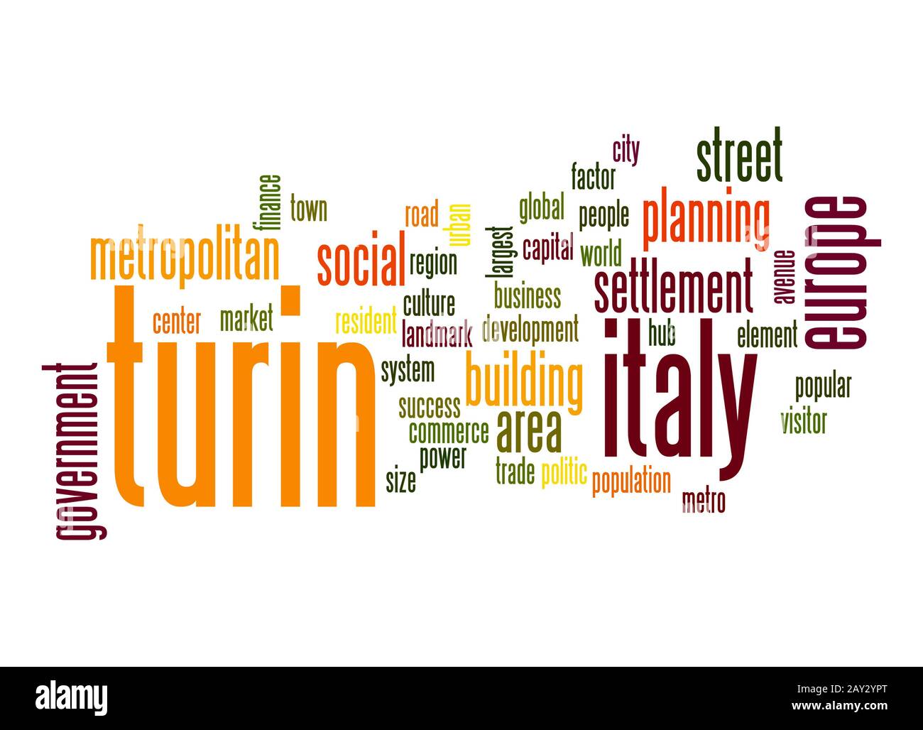 Torino parola cloud Foto Stock